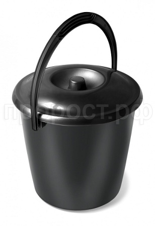 Ведро Соло 10л с крышкой хозяйственное черный С462К /12шт/Мартика Ведро Соло 10л с крышкой хозяйственное черный С462К /12шт/Мартика