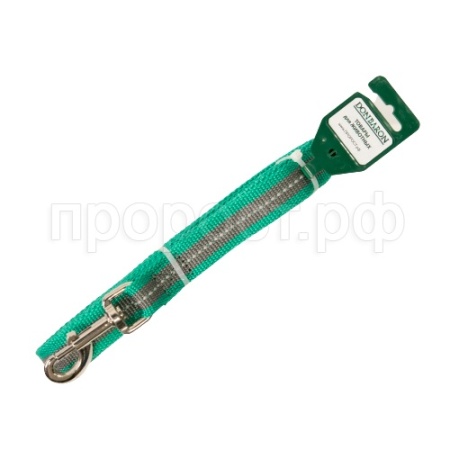 Поводок капрон 25мм*5м зеленый с серой полосой DONBARON Поводок капрон 25мм*5м зеленый с серой полосой DONBARON