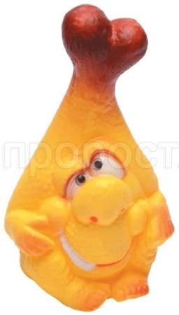 Игрушка для собак средних пород Окорочок Веселый из винила13см/ISJ2055/С2618 Игрушка для собак средних пород Окорочок Веселый из винила13см/ISJ2055/С2618