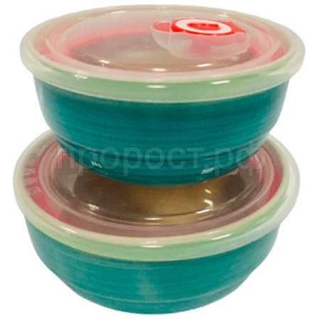 Набор салатников (2шт) с крышками Весенняя капель 139-23092 Набор салатников (2шт) с крышками Весенняя капель 139-23092