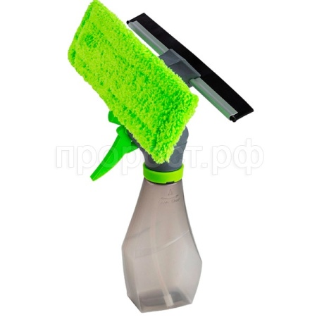 Окномойка с распылителем скребком и насадкой из микрофибры 25*26см /50шт/103998/Рыжий кот Окномойка с распылителем скребком и насадкой из микрофибры 25*26см /50шт/103998/Рыжий кот