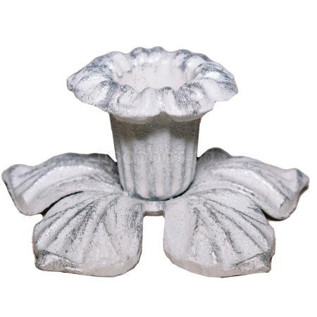 ДЕКОР Подсвечник Цветок бел серебро РЗДИ/1шт ДЕКОР Подсвечник Цветок бел серебро РЗДИ/1шт