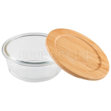 Контейнер Bambu 0,4л жаропр стекла крышка бамбук 106023 /24шт/ Leonord Контейнер Bambu 0,4л жаропр стекла крышка бамбук 106023 /24шт/ Leonord