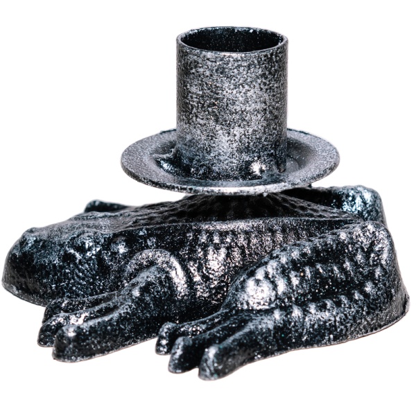 ДЕКОР Подсвечник Лягушка антик серебро РЗДИ/1шт ДЕКОР Подсвечник Лягушка антик серебро РЗДИ/1шт