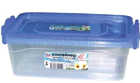 Контейнер 2л для пищевых продуктов прямоугольный