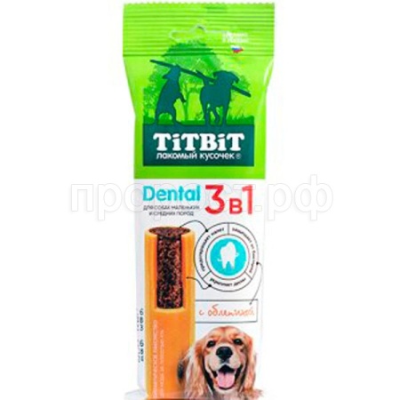 Лакомство С Дентал 3в1 с облепихой для мелких и ср.пород 110гр/025857 Лакомство С Дентал 3в1 с облепихой для мелких и ср.пород 110гр/025857