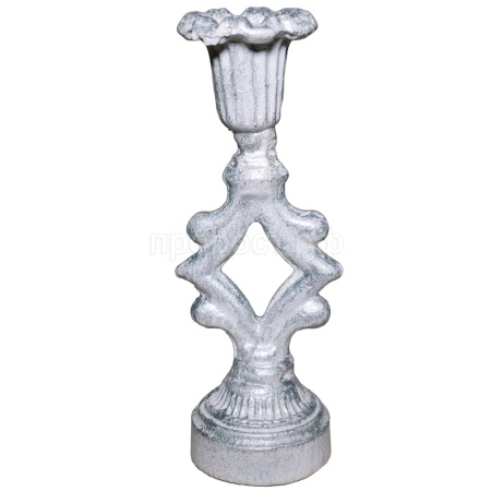 ДЕКОР Подсвечник Ампир бел серебро РЗДИ/1шт ДЕКОР Подсвечник Ампир бел серебро РЗДИ/1шт