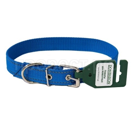 Ошейник 1сл капрон 25мм синий со светоотражающими полосами DONBARON Ошейник 1сл капрон 25мм синий со светоотражающими полосами DONBARON