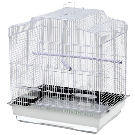Клетка д/птиц N1 ДКп604 47*36*50,6см фигурная укомплектованная белая/Евро Клетка д/птиц N1 ДКп604 47*36*50,6см фигурная укомплектованная белая/Евро
