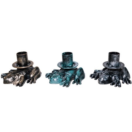 ДЕКОР Подсвечник Лягушка антик серебро РЗДИ/1шт ДЕКОР Подсвечник Лягушка антик серебро РЗДИ/1шт