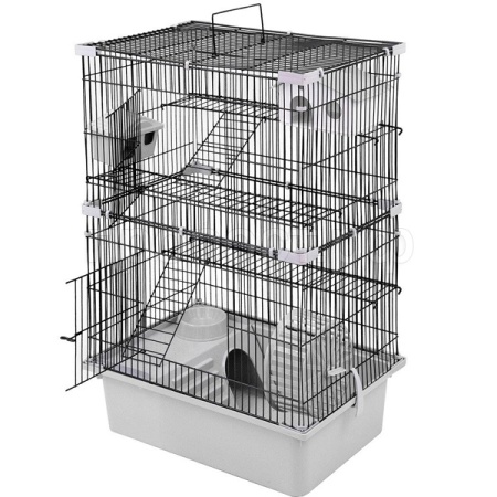 Клетка д/грыз ЭКО 4-х эт РИККИ 42*30*67см разборная светло-серая/43112/Дарэлл Клетка д/грыз ЭКО 4-х эт РИККИ 42*30*67см разборная светло-серая/43112/Дарэлл