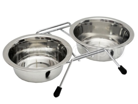 Миска метал на  подставке  0,70л /30400003/Каскад