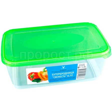Бутербродница 0,7л Свежесть прямоугол. прозрачный 05037 /100шт/ Арз Бутербродница 0,7л Свежесть прямоугол. прозрачный 05037 /100шт/ Арз