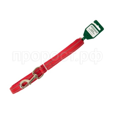Поводок капрон 20мм*10м красный со светоотражающими полосами DONBARON Поводок капрон 20мм*10м красный со светоотражающими полосами DONBARON