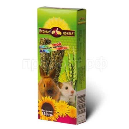 Лакомство для грызунов Палочки Люцерна и одуванчик Верные друзья 150гр Лакомство для грызунов Палочки Люцерна и одуванчик Верные друзья 150гр