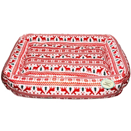 Лежанка прямоугольная мех с подушкой холофайбер РОЖДЕСТВО 65*50*18см/DONBARON Лежанка прямоугольная мех с подушкой холофайбер РОЖДЕСТВО 65*50*18см/DONBARON