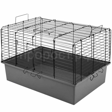 Клетка д/круп. грыз Дарэлл КРОЛИК 60 №2 складная 58*40*32,5см сер/черн/41612/Дарэлл Клетка д/круп. грыз Дарэлл КРОЛИК 60 №2 складная 58*40*32,5см сер/черн/41612/Дарэлл