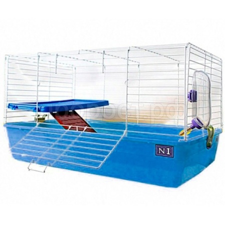 Клетка для кролика и шиншилы N1 ДКкR2-1 2-х этажная универсальная укомплектованная 69*45*43см  Клетка для кролика и шиншилы N1 ДКкR2-1 2-х этажная универсальная укомплектованная 69*45*43см