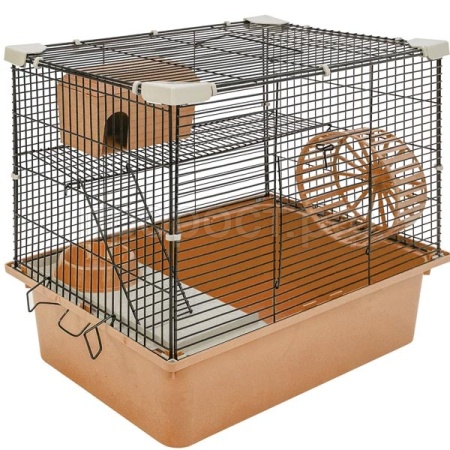 Клетка д/грыз №1 РПК57 2-х эт укомплектованная 42*30*40см бежевая/Евро Клетка д/грыз №1 РПК57 2-х эт укомплектованная 42*30*40см бежевая/Евро