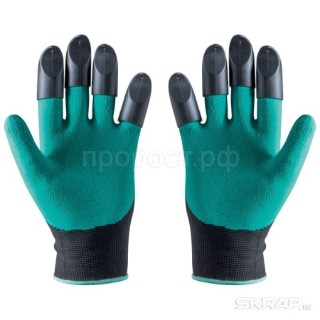 Перчатки садовые с 8 пластиковыми когтями PARK GG-8 /003657/  Перчатки садовые с 8 пластиковыми когтями PARK GG-8 /003657/