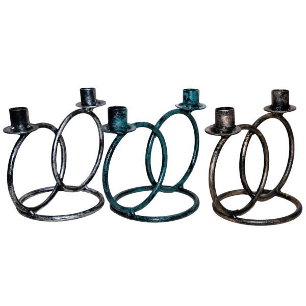 ДЕКОР Подсвечник Кольцо 2 свечи антик серебро РЗДИ/1шт ДЕКОР Подсвечник Кольцо 2 свечи антик серебро РЗДИ/1шт