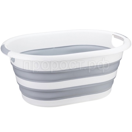 Таз ФЛЕКС 17,5л овал складной смоки М2520 /5шт/М-пласт  Таз ФЛЕКС 17,5л овал складной смоки М2520 /5шт/М-пласт