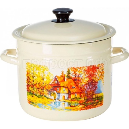 Кастрюля 7л эмаль цил слоновая кость Старая мельница 41804-192/6-У2/2шт/Керчь   Кастрюля 7л эмаль цил слоновая кость Старая мельница 41804-192/6-У2/2шт/Керчь