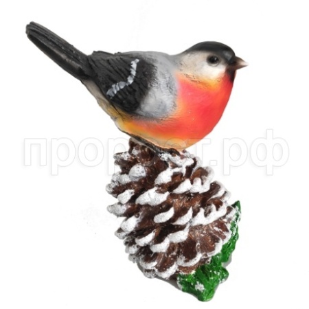 Снегирь на шишке L6W11H13см 718129/W036  Снегирь на шишке L6W11H13см 718129/W036