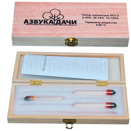 Набор Азбука Дачи (ареометры 40% 70% 100% +термометр 0-50 ) КА-А-01 /10шт/100шт/В Набор Азбука Дачи (ареометры 40% 70% 100% +термометр 0-50 ) КА-А-01 /10шт/100шт/В