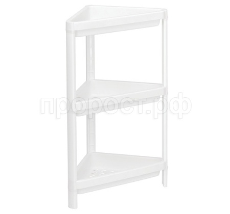 Полка треугольная 3 секции белый М2706 /4шт/М-пласт  Полка треугольная 3 секции белый М2706 /4шт/М-пласт