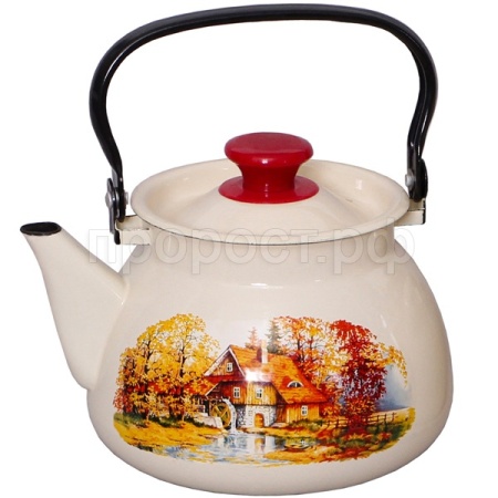 Чайник 3л с метал. ручкой сферич. слоновая кость Старая мельница 42104-122/6-У4 /4шт/Керчь Чайник 3л с метал. ручкой сферич. слоновая кость Старая мельница 42104-122/6-У4 /4шт/Керчь