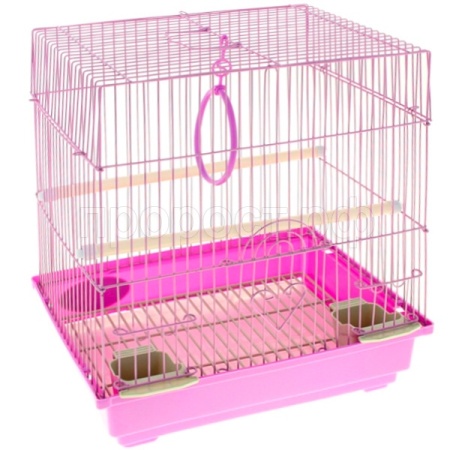Клетка д/птиц N1 ДКпА105 30*23*39см прямоугольная укомплектованная розовая/10шт/Евро Клетка д/птиц N1 ДКпА105 30*23*39см прямоугольная укомплектованная розовая/10шт/Евро