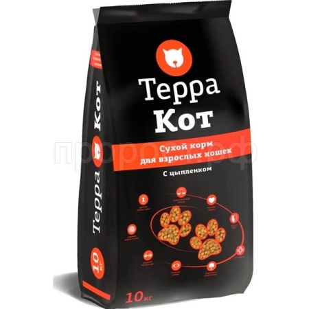 Корм для кошек Терра Кот цыпленок 10кг Корм для кошек Терра Кот цыпленок 10кг