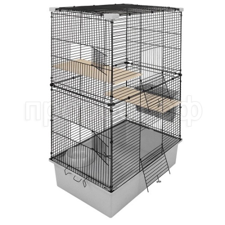 Клетка д/грыз CRAFT Шиншилла-2 58х40х65см разборная без наполнения св-сер-чер/43062св-сер-ч/Дарэленд