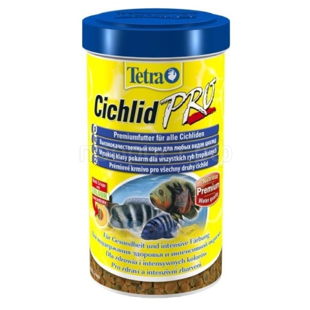 Корм для рыб Tetra Cichlid PRO банка 500 мл чипсы для цихлид и крупных рыб Корм для рыб Tetra Cichlid PRO банка 500 мл чипсы для цихлид и крупных рыб
