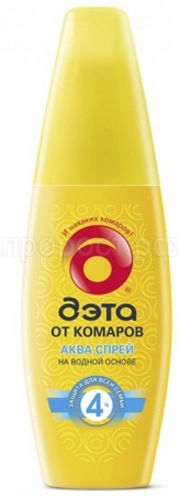 ДЭТА Аква спрей от комаров 100мл ДЭТА Аква спрей от комаров 100мл