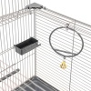 Клетка д/птиц ЛОРА-1 ECO 58*40*48см (укомплект) 1 секция серая/4610/Дарэлл