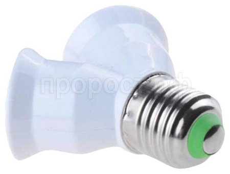 Фито Переходник-разветвитель патрон на два гнезда Е27 1шт УСПЕХ Фито Переходник-разветвитель патрон на два гнезда Е27 1шт УСПЕХ