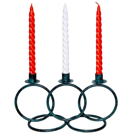 ДЕКОР Подсвечник Кольцо 3 свечи антик зеленый РЗДИ/1шт ДЕКОР Подсвечник Кольцо 3 свечи антик зеленый РЗДИ/1шт