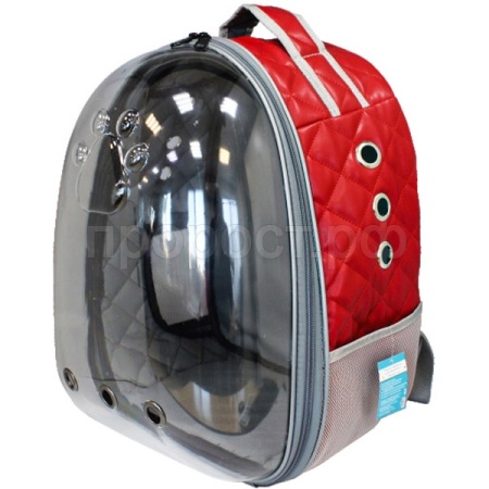 Рюкзак-переноска д/животн.с панор.видом вентил.отверст.28x33x41см иск.кожа красный/Рп033к/Евро Рюкзак-переноска д/животн.с панор.видом вентил.отверст.28x33x41см иск.кожа красный/Рп033к/Евро