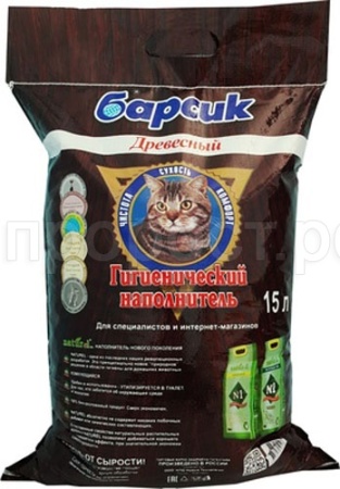 Наполнитель Барсик Древесный 15л Наполнитель Барсик Древесный 15л