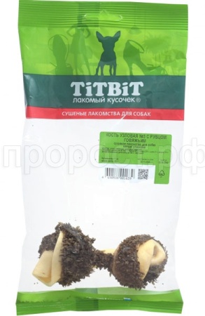 Лакомство для собак Кость узловая №3 с рубцом говяжьим/001639/