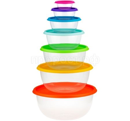 Набор мисок Радуга из 7шт Микс  М1310   Набор мисок Радуга из 7шт Микс  М1310
