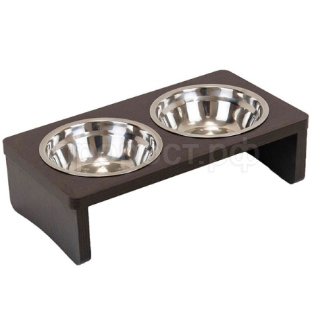 Миска двойная напольная ламинат Венге 2*0,5л/87947/Дарэлл Миска двойная напольная ламинат Венге 2*0,5л/87947/Дарэлл