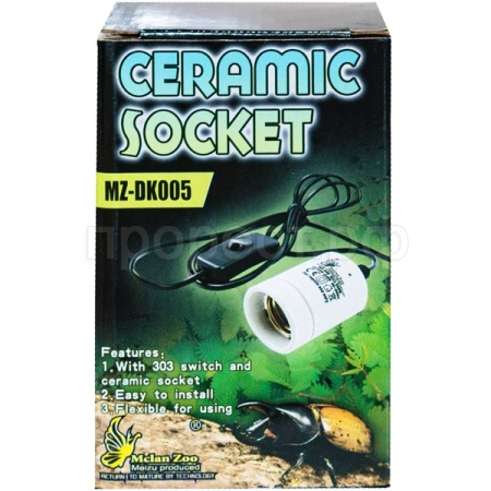 Патрон керамический MCLANZOO с выключ. чёрный 1.39м Патрон керамический MCLANZOO с выключ. чёрный 1.39м