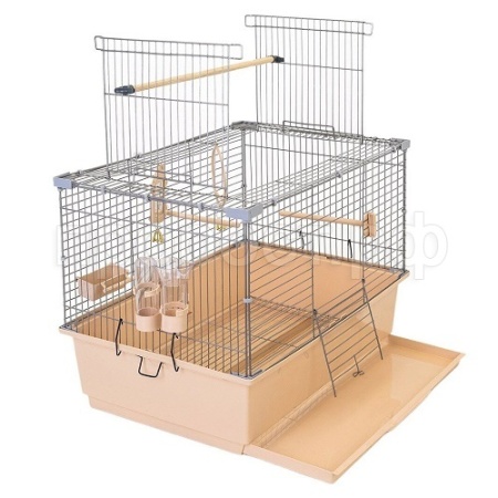 Клетка д/птиц ГОВОРУН-1 60*40**41см разборная бежевая/4705беж-хром/Дарэлл Клетка д/птиц ГОВОРУН-1 60*40**41см разборная бежевая/4705беж-хром/Дарэлл
