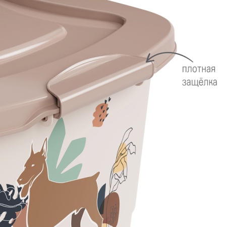 Контейнер д/корма 36л бежевый/М8294