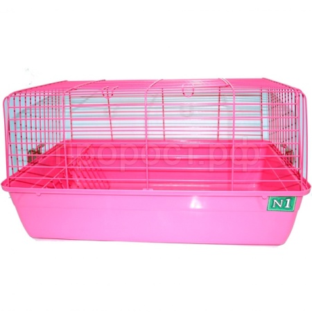 Клетка д/круп.грыз (кролик) N1 ДКкR1 с кормушкой для сена 60*36*32см розовый/4шт/Евро Клетка д/круп.грыз (кролик) N1 ДКкR1 с кормушкой для сена 60*36*32см розовый/4шт/Евро