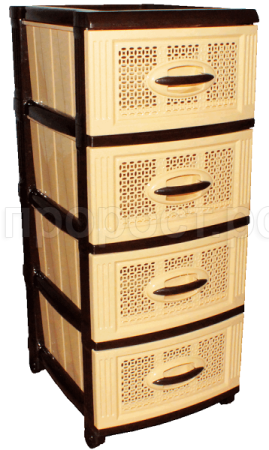 Комод Звездочка 4-х секц. бежево-шоколадный Комод Звездочка 4-х секц. бежево-шоколадный