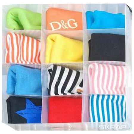 Коробка для белья PSB-03/12, 12 ячеек,30*30*10см/312553 Коробка для белья PSB-03/12, 12 ячеек,30*30*10см/312553